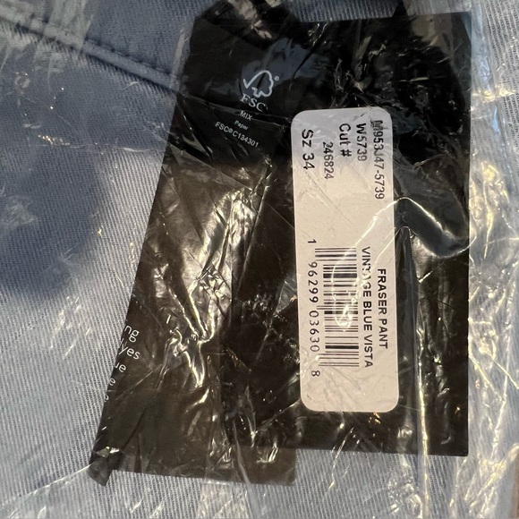 NWT Paige Men’s Fraser Pants Vintage Blue Vista - Picture 4 of 4